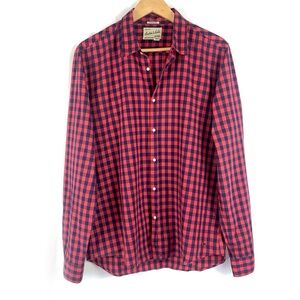 Scotch & Soda Red Checkered Gingham Button Down Shirt